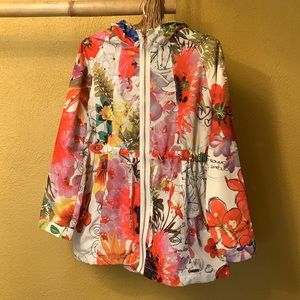 Raincoat with Matching Lunch Bag, Very Pretty Water Resistant Satin, Brand New